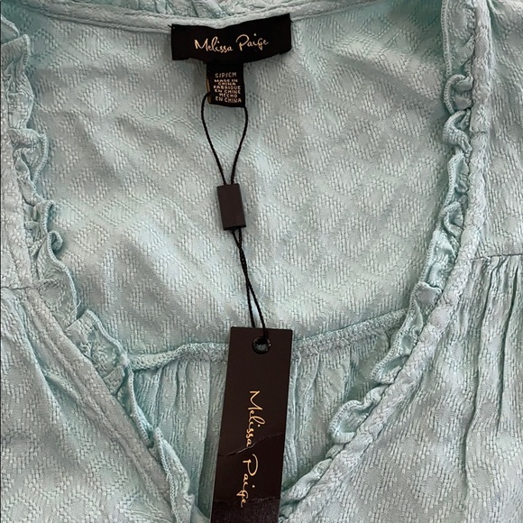 ⭐️🌸Melissa Paige aqua shores sleeveless top S NWT - Picture 4 of 8